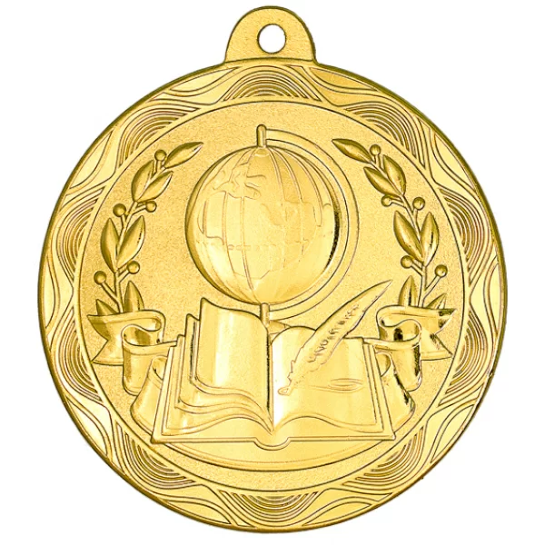 Реальное фото Медаль MZ 65-50/GM образование (D-50мм, s-2мм) от магазина СпортЕВ