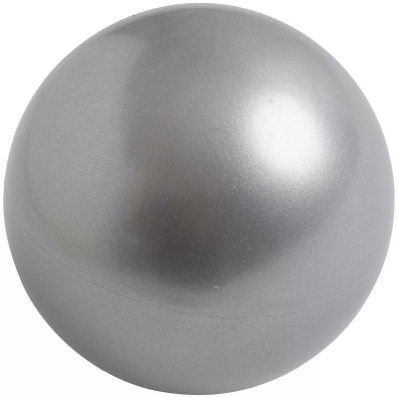 Реальное фото Мяч для художественной гимнастики 19 см 420 г металлик серый AB2801B от магазина СпортЕВ