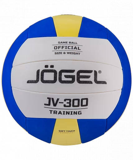 Реальное фото Мяч волейбольный Jogel JV-300 синий/желтый 19092 от магазина СпортЕВ