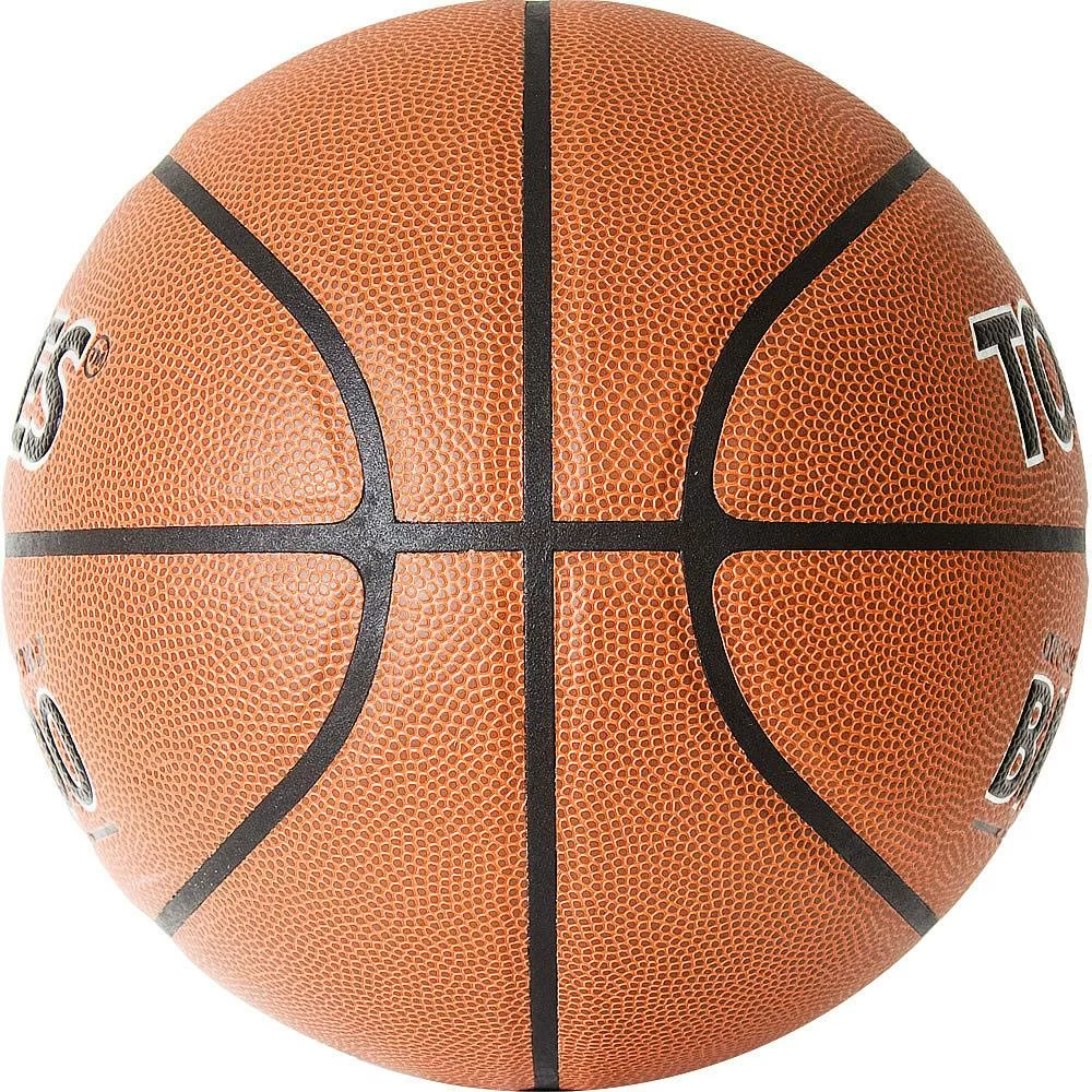 Реальное фото Мяч баскетбольный Torres BM600 размер №7 ПУ темно коричневый-черный B32027 от магазина СпортЕВ