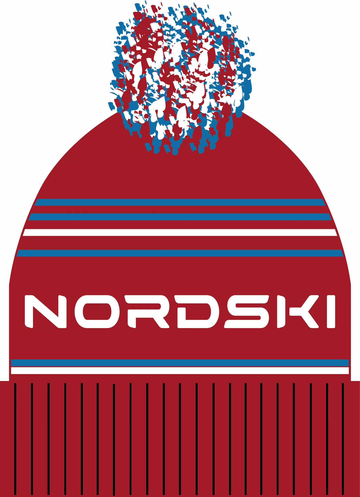 Реальное фото Шапка Nordski Stripe red RUS NSV470902 от магазина СпортЕВ