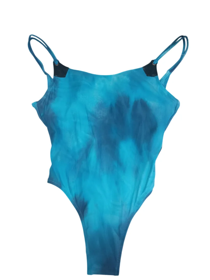 Реальное фото Купальник MarGen слитный голубой 1-01 от магазина Спортев