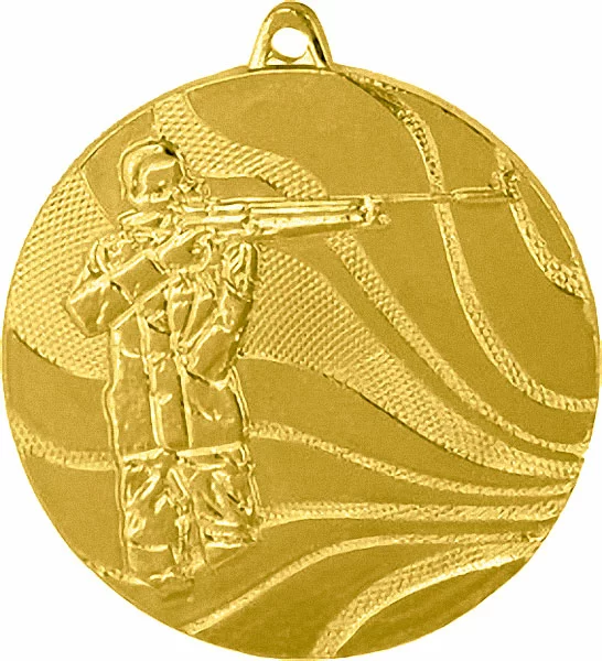 Реальное фото Медаль MMC 3450/G стрельба (D-50 мм, s-2,5 мм) от магазина СпортЕВ