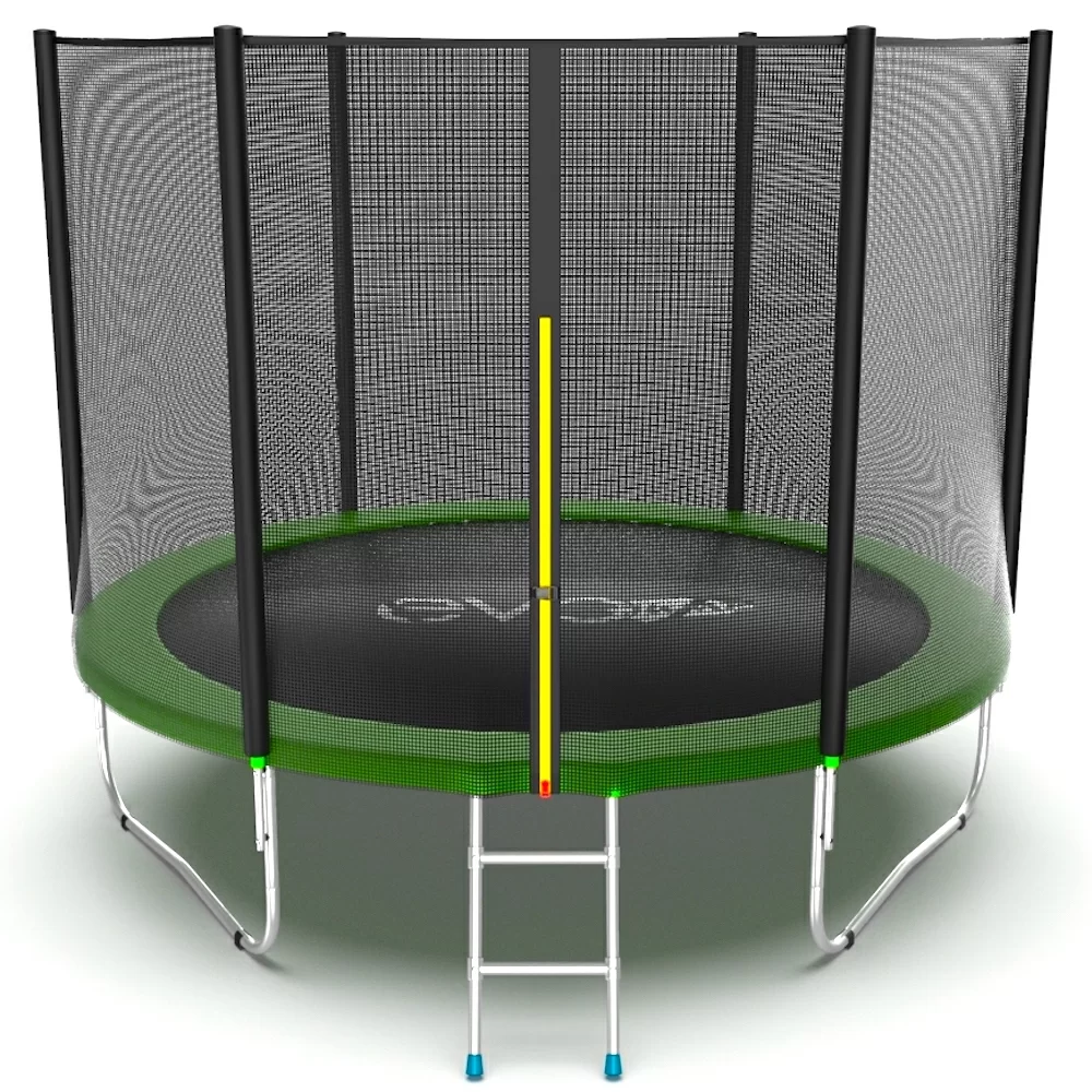 Реальное фото EVO JUMP External 10ft (Green) Батут с внешней сеткой и лестницей, диаметр 10ft (зеленый) от магазина СпортЕВ