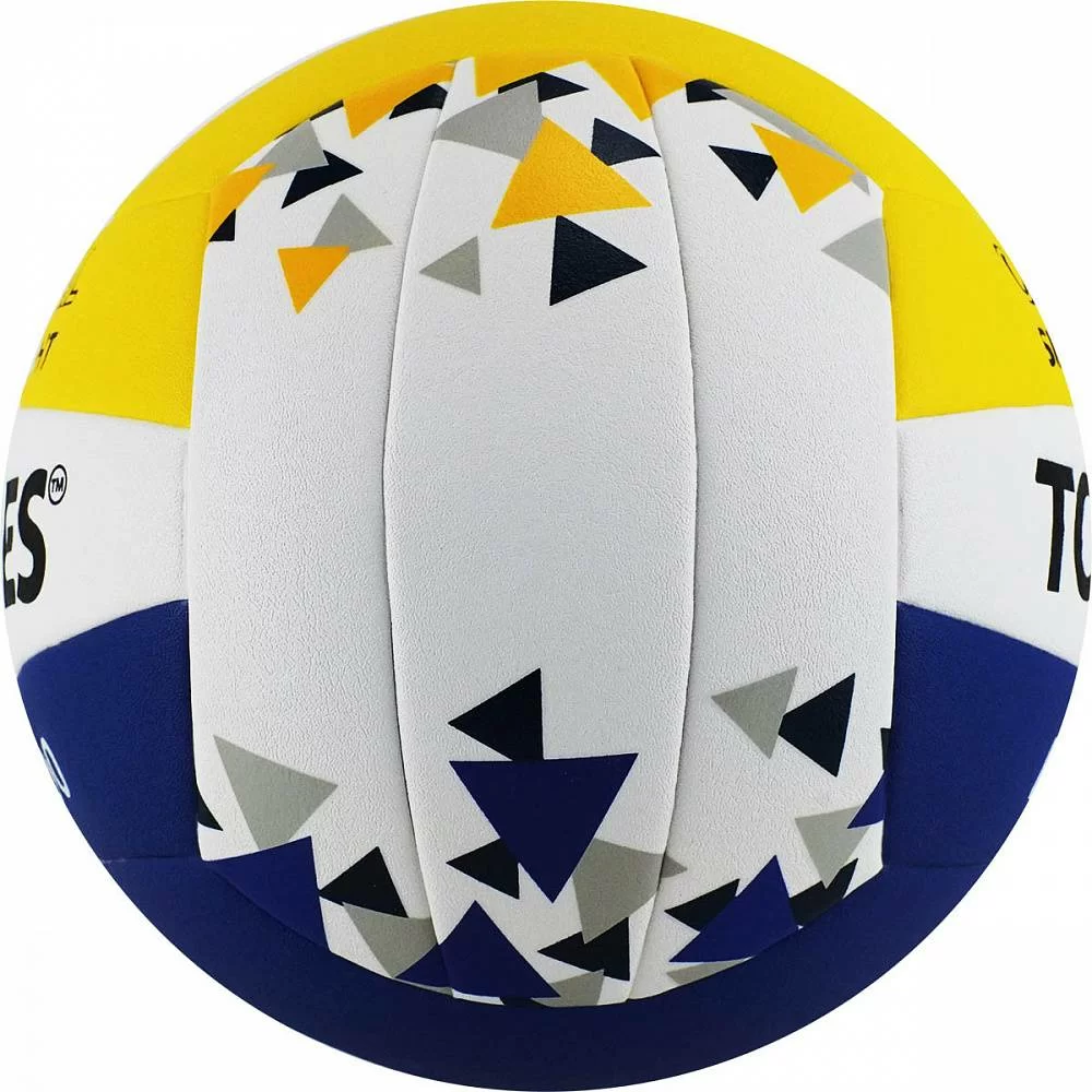Реальное фото Мяч волейбольный Torres BM1200 р.5 синт. кожа бело-сине-желтый V42035 от магазина СпортЕВ