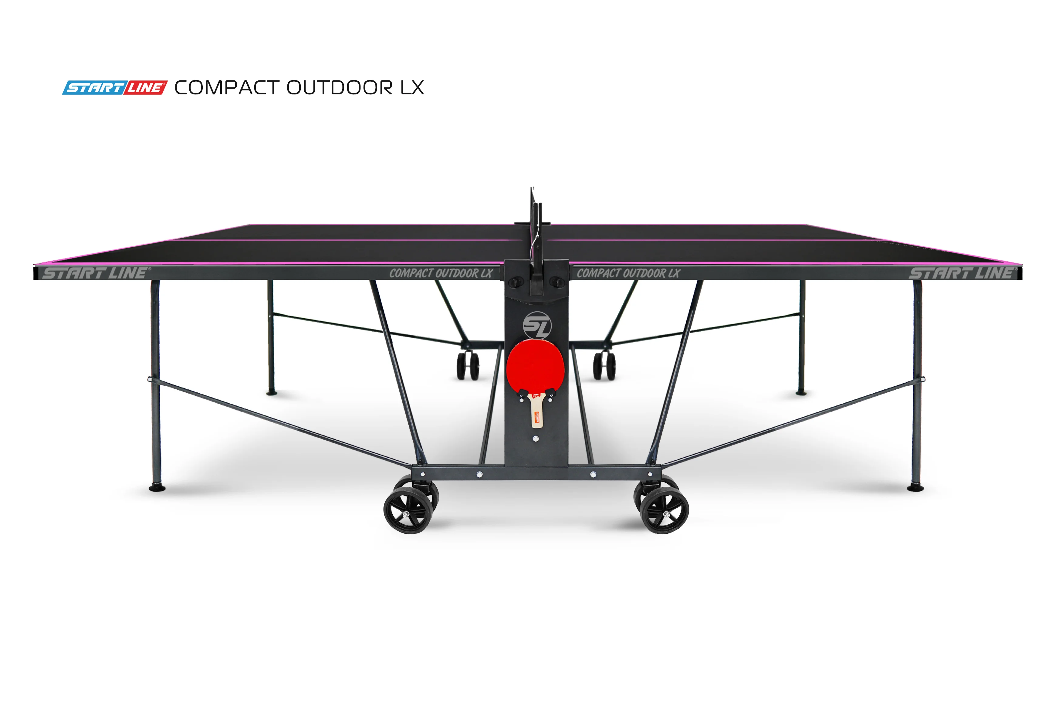 Реальное фото Стол теннисный Compact-2 LX  Всепогодный 6 black от магазина Спортев