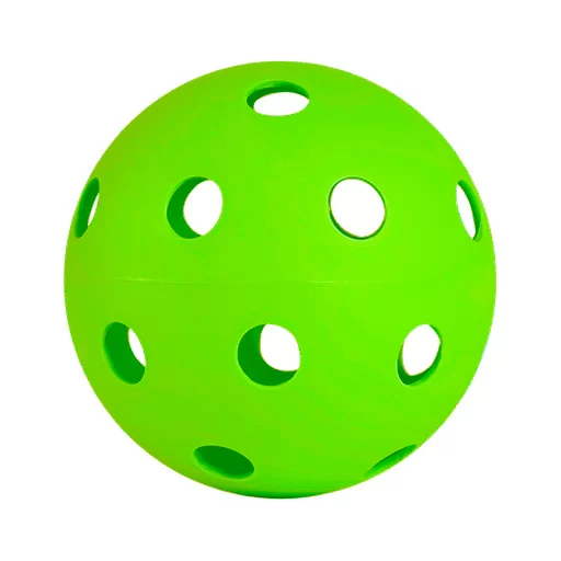 Реальное фото Мяч для флорбола Well Hockey green 2416 от магазина СпортЕВ
