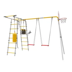 ROMANA Спорт Плюс 2 (желтый/серый) (с фанерными качелями) 103.20.08+1.Д-26.00+1.Д-26.00