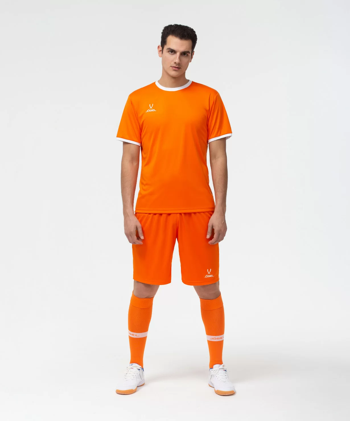 Реальное фото Шорты игровые JÖGEL CAMP Classic Shorts, оранжевый/белый от магазина Спортев