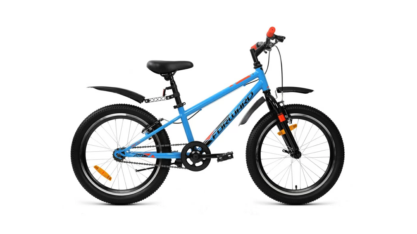 Реальное фото Велосипед Forward Unit 20 1.0 (1ск) (2021) синий от магазина СпортЕВ