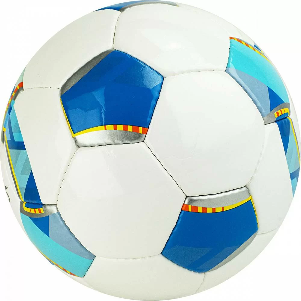 Мяч футбольный Torres Match р.5 32 п. PU руч. сшив. бело-серебр-голуб. F320025 Реальное фото Мяч футбольный Torres Match р.5 32 п. PU руч. сшив. бело-серебр-голуб. F320025 от магазина Спортев