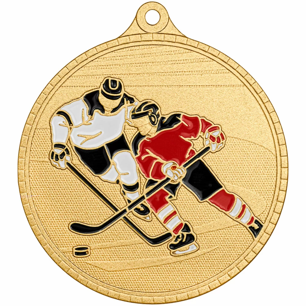 Реальное фото Медаль MZP 619-55/G хоккей (D-55мм, s-2 мм) от магазина СпортЕВ