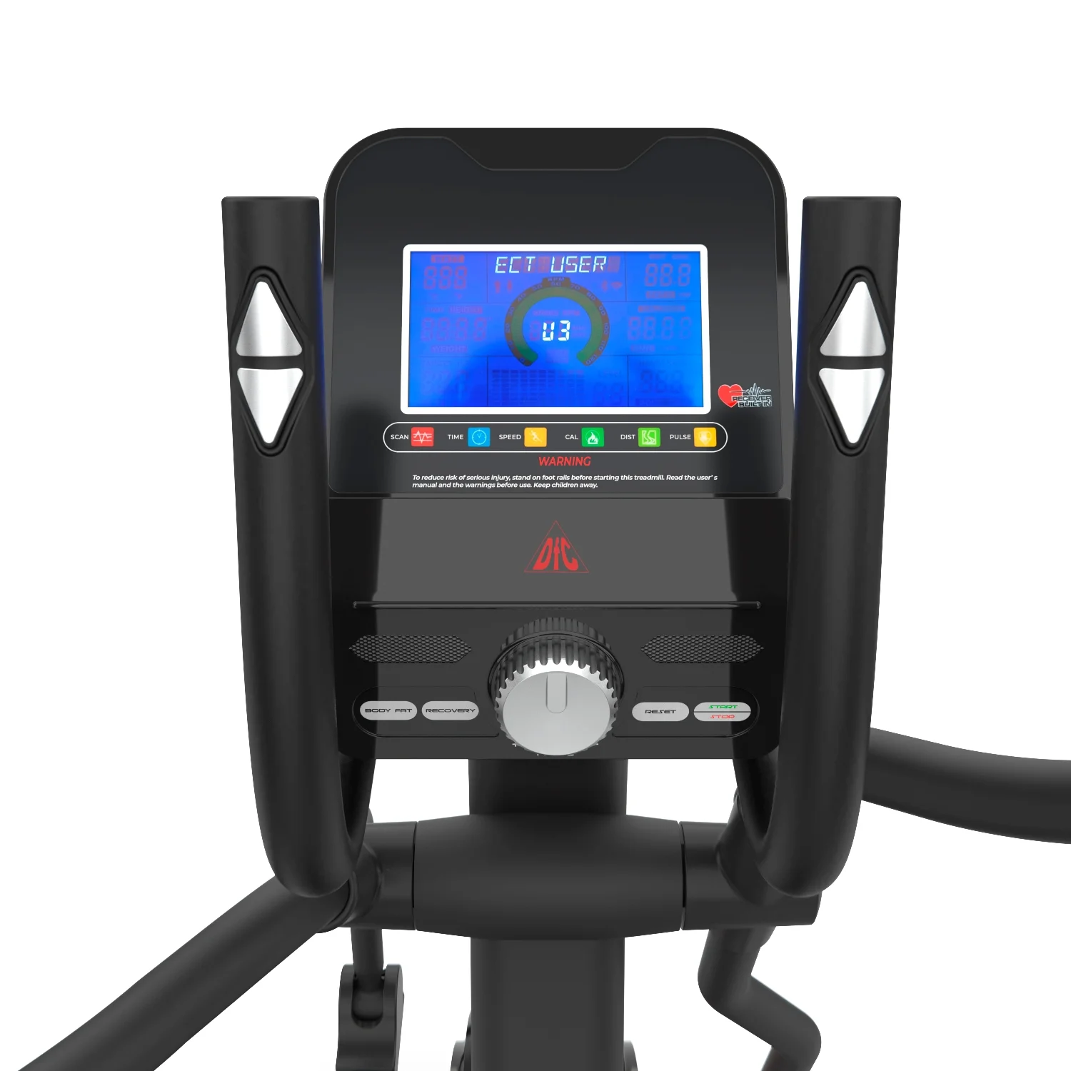 Реальное фото Эллиптический тренажер DFC E97614 магн.эл.привод от магазина Спортев