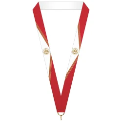 Лента для медали ГТО вид 6 красная (1-сторонняя, 25 мм)