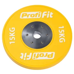 Диск профессиональный обрезиненный (цветной) D51 мм PROFI-FIT 15 кг