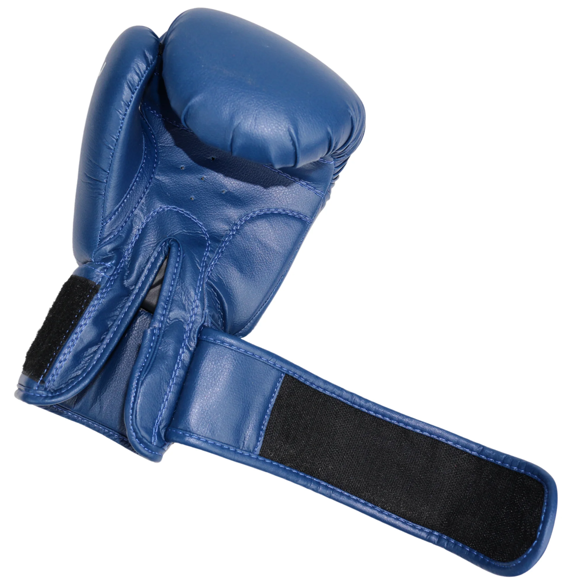Реальное фото Перчатки боксерские OxxFire Start синие 4493 от магазина Спортев