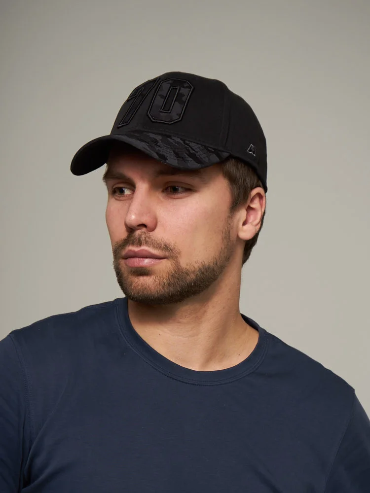 Реальное фото Бейсболка №70 черная р.55-58 20731 от магазина Спортев