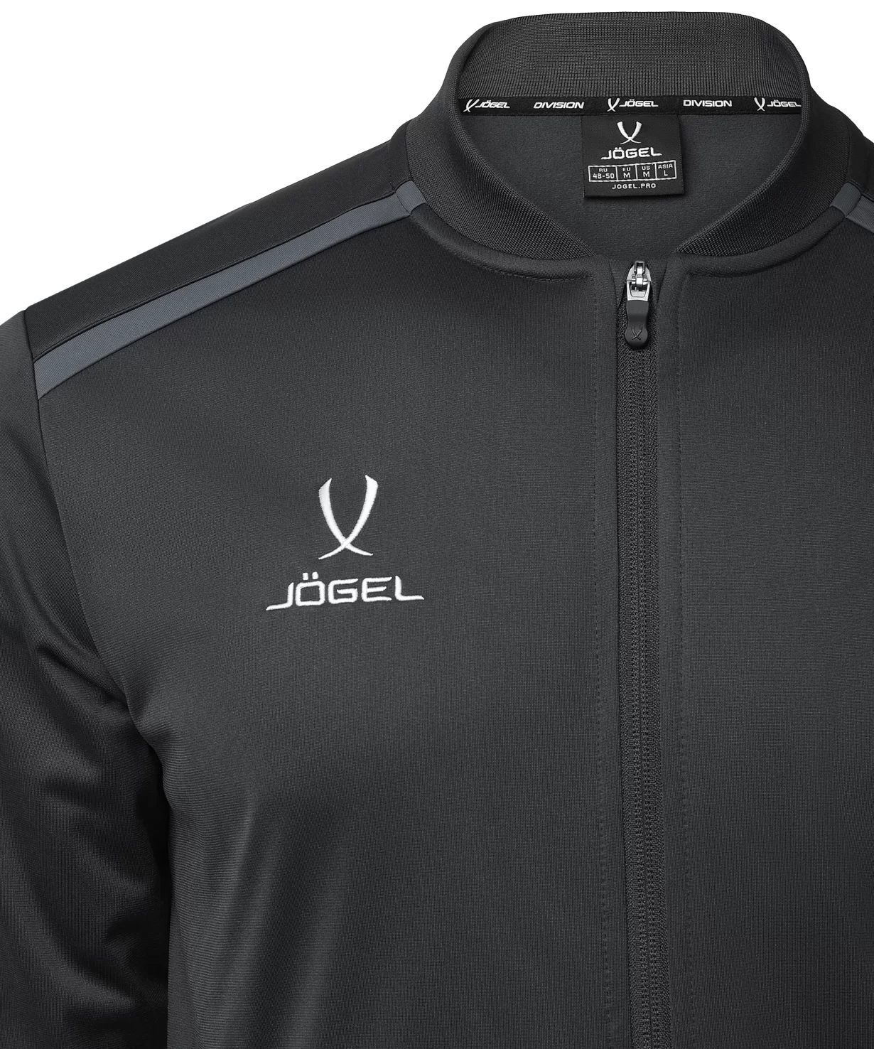 Реальное фото Олимпийка DIVISION PerFormDRY Pre-match Knit Jacket, черный Jögel от магазина СпортЕВ
