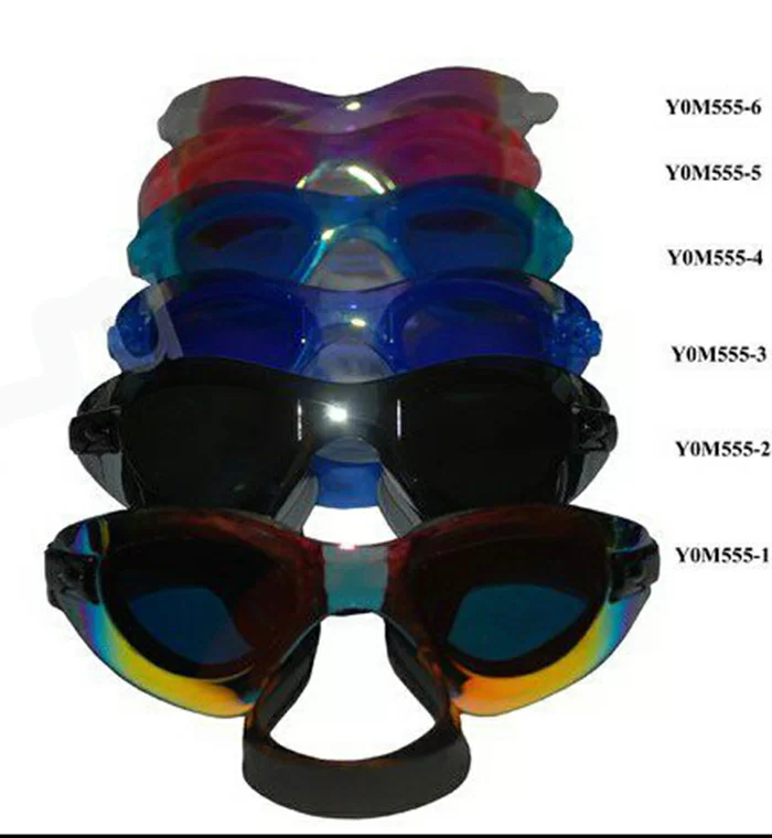 Реальное фото Очки-маска для плавания Whale Y0M555-3 для взрослых голубой/голубой от магазина Спортев