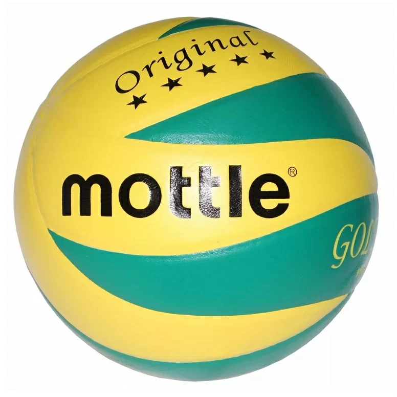Реальное фото Мяч волейбольный Mottle VB8005 №5 зеленый/желтый от магазина СпортЕВ