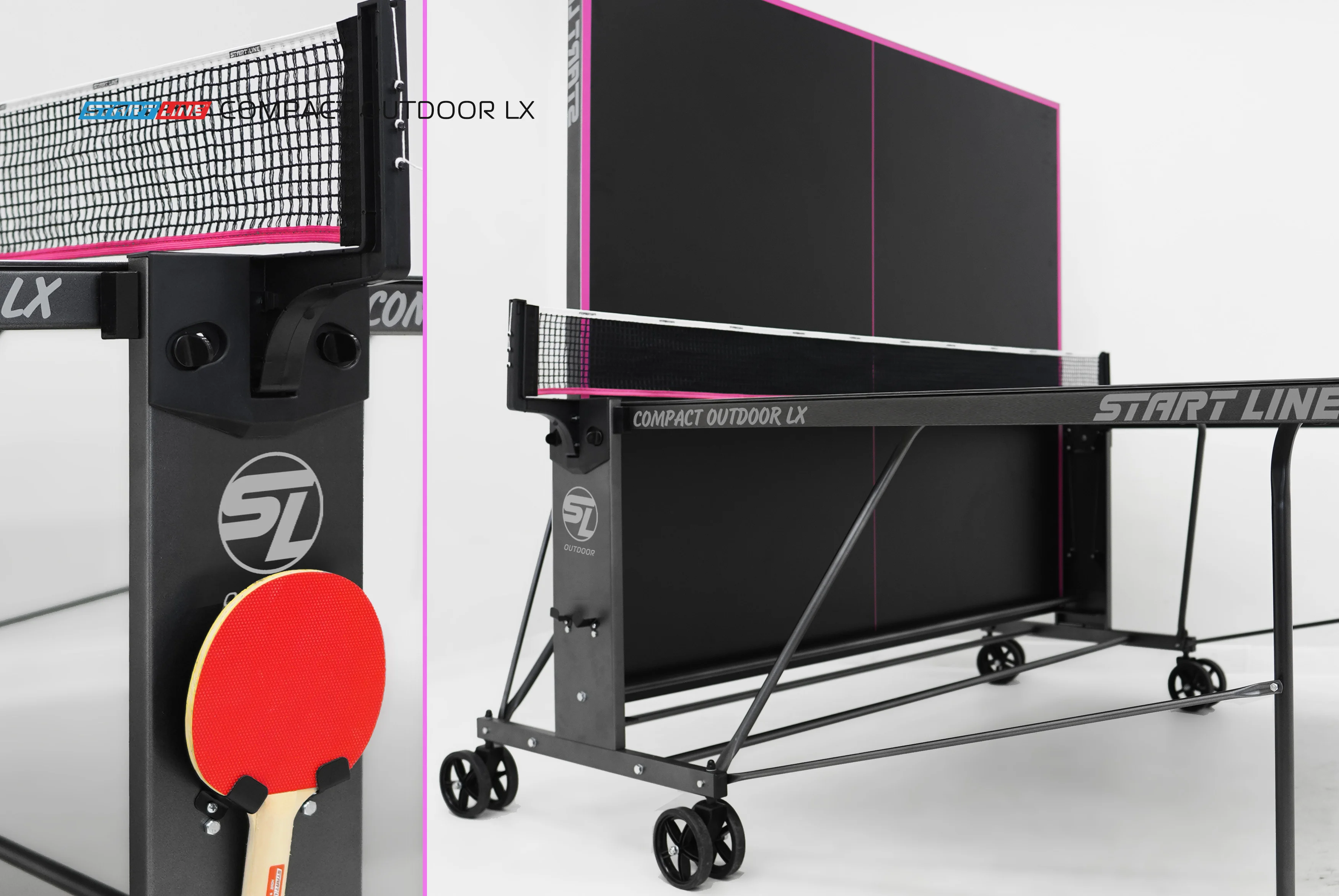 Реальное фото Стол теннисный Compact-2 LX  Всепогодный 6 black от магазина Спортев