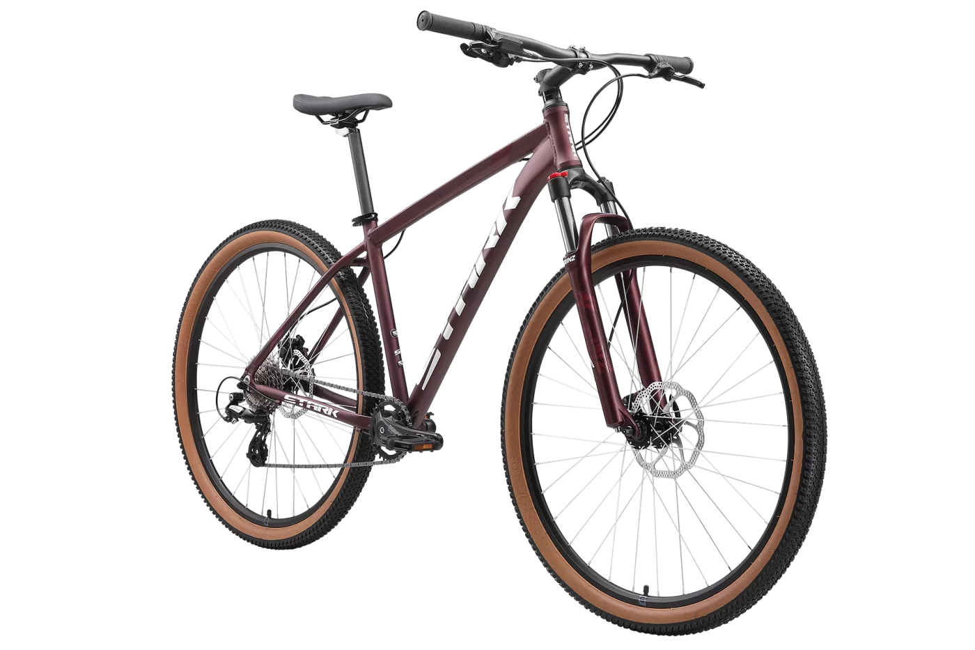 Реальное фото Велосипед Stark Hunter 29 3 HD (2024) темно-красный/белый HQ-001411 от магазина СпортЕВ