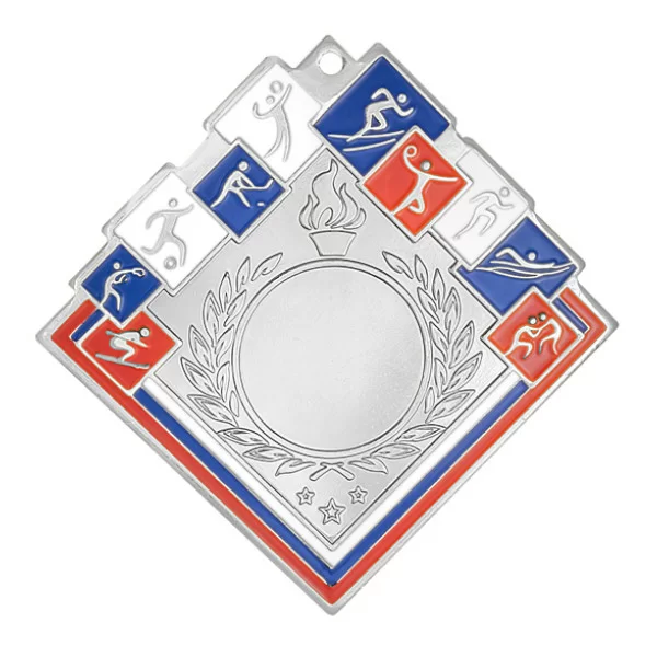 Реальное фото Медаль MZ 136-80/S (60х60мм, D-25 мм, s-2,5мм) от магазина Спортев