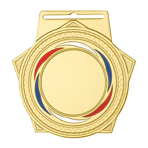 Реальное фото Медаль MZP 505-50/GM (50х50мм, D-25мм,  s-2 мм) от магазина Спортев
