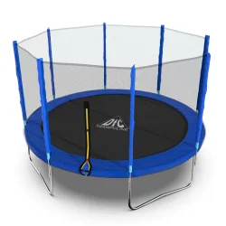 Батут DFC Trampoline Fitness 12ft наружн.сетка, синий (366см) (два короба) 12FT-TR-B