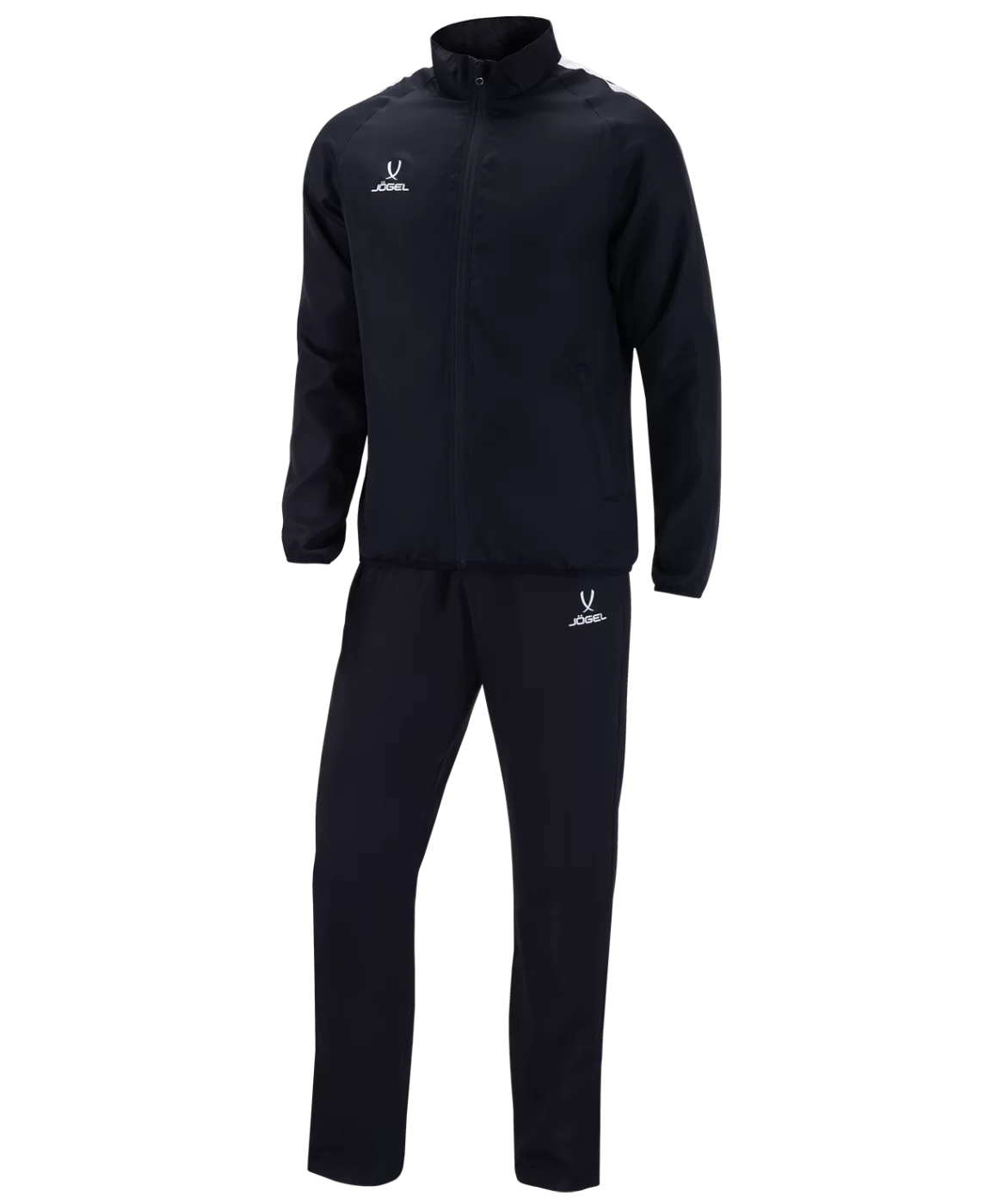 Реальное фото Костюм спортивный CAMP Lined Suit, черный/черный, детский Jögel от магазина СпортЕВ