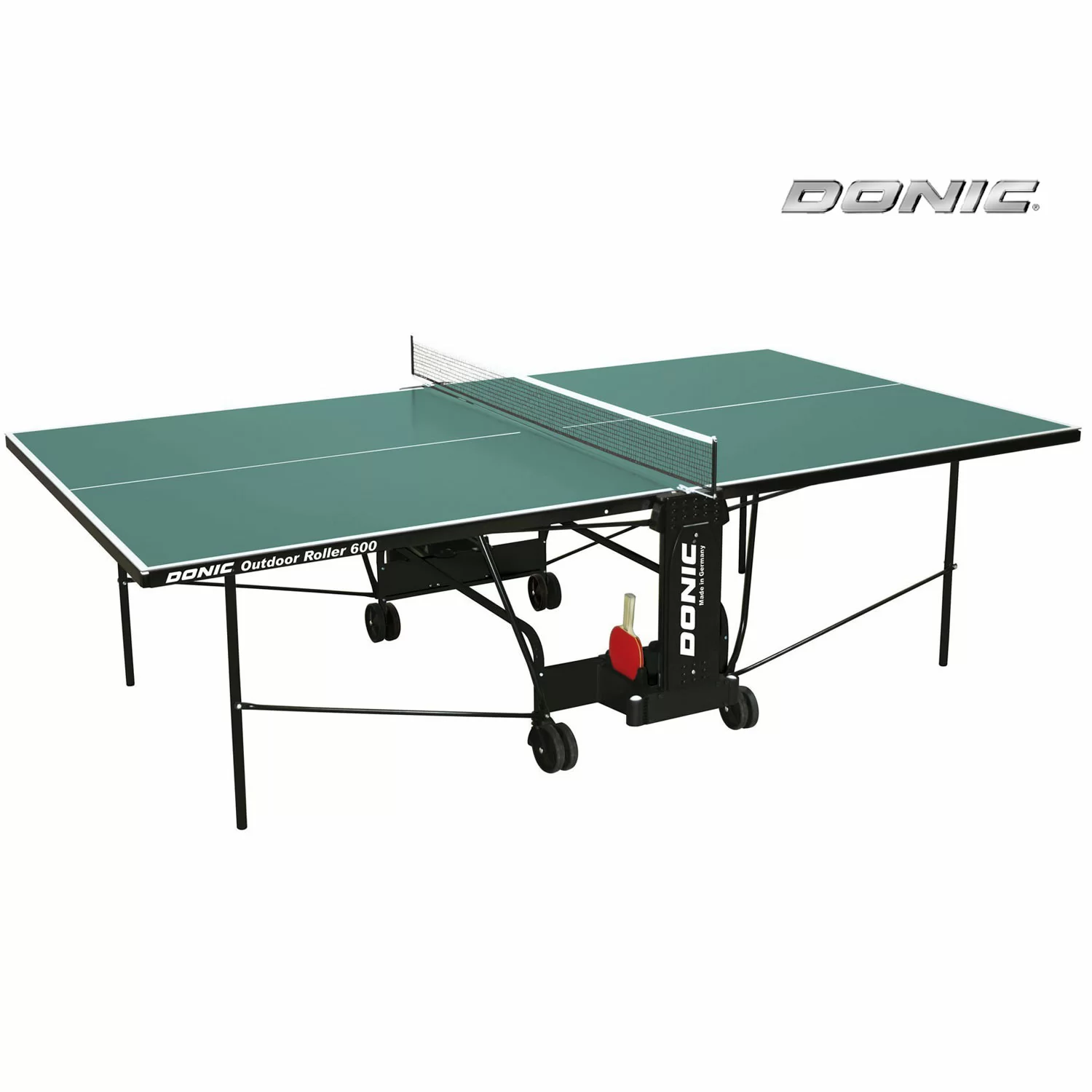Реальное фото Теннисный стол DONIC OUTDOOR ROLLER 600 зеленый 230293-G от магазина СпортЕВ