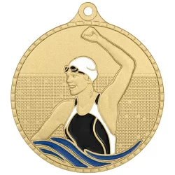 Медаль MZP 605-55/G плавание женское (D-55мм, s-2 мм)