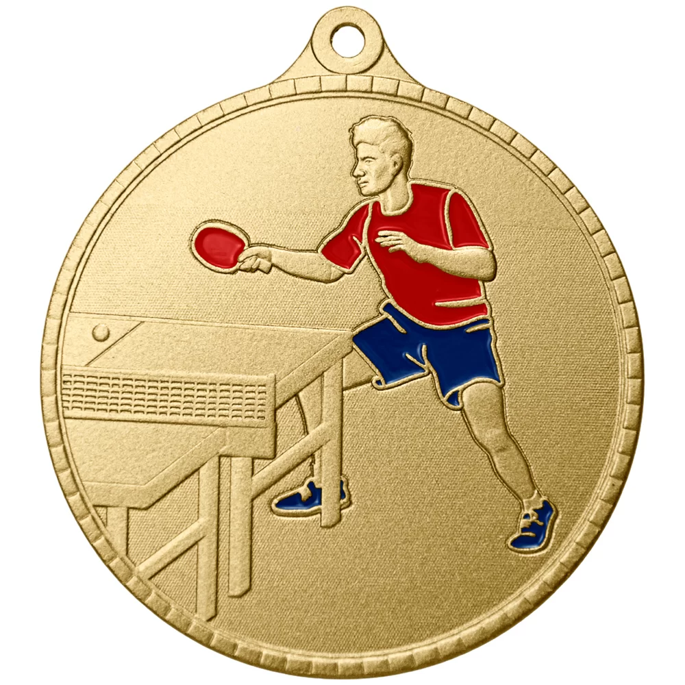 Реальное фото Медаль MZP 572-55/G теннис настольный (D-55мм, s-2 мм) от магазина СпортЕВ