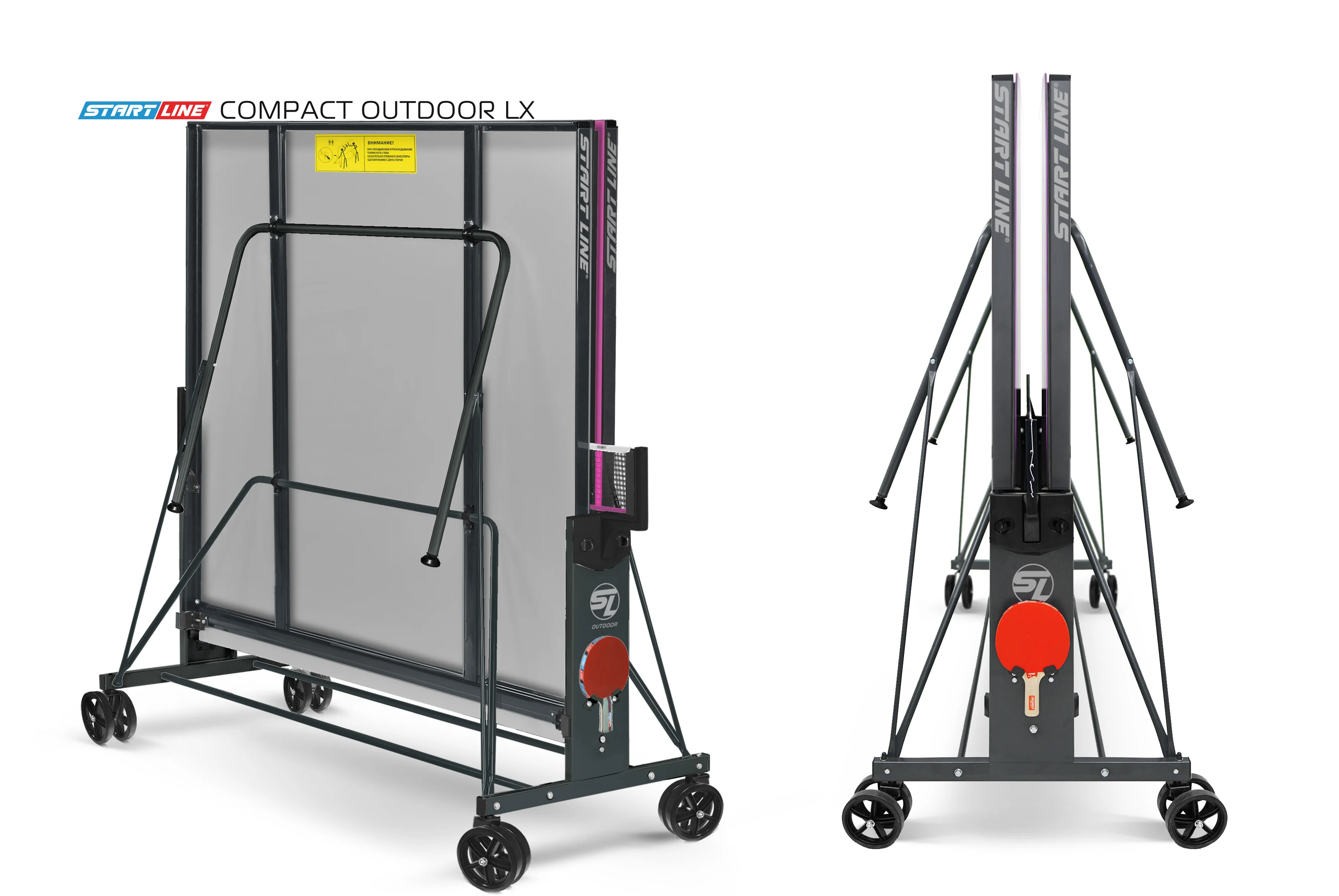 Реальное фото Стол теннисный Compact-2 LX Всепогодный Black от магазина Спортев