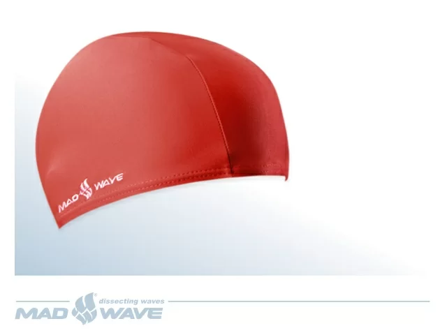 Реальное фото Шапочка для плавания Mad Wave Lycra Junior red M0520 01 0 05W от магазина СпортЕВ