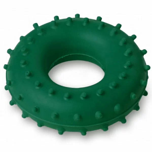 Реальное фото Эспандер-кольцо кистевой 20 кг массажный зеленый ЭРКМ-20 от магазина СпортЕВ