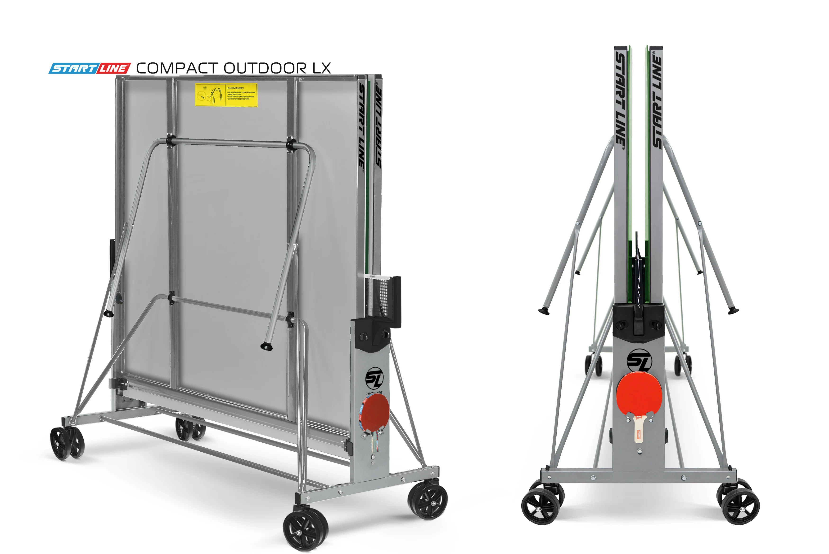 Реальное фото Стол теннисный Compact-2 LX  Всепогодный 6 Зеленый от магазина Спортев