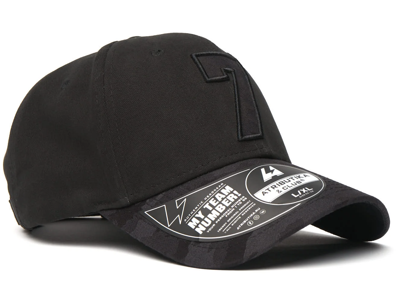 Реальное фото Бейсболка №7 черная р.55-58 20689 от магазина Спортев