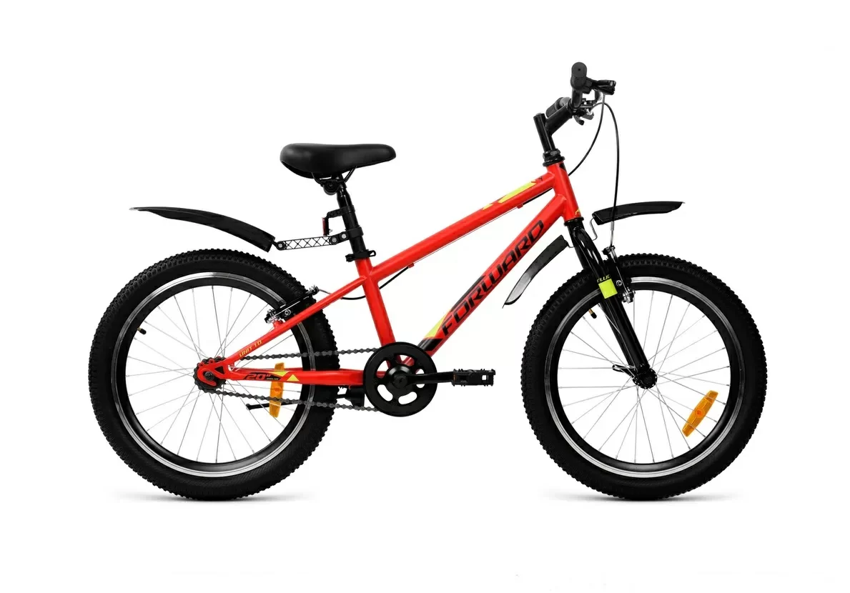 Реальное фото Велосипед Forward Unit 20 1.0 (1ск) (2021) красный матовый от магазина СпортЕВ