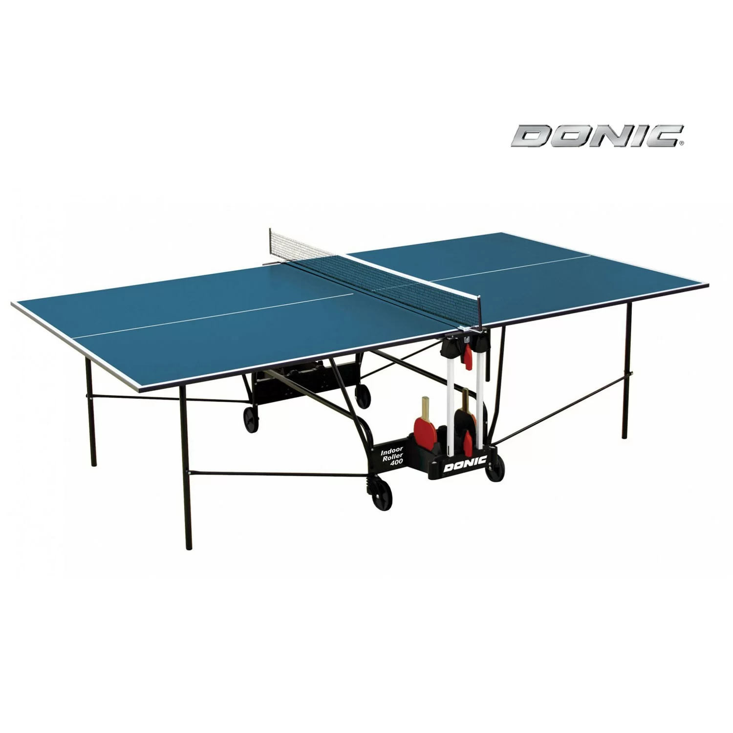 Реальное фото Теннисный стол DONIC INDOOR ROLLER 400 BLUE 230284-B от магазина СпортЕВ