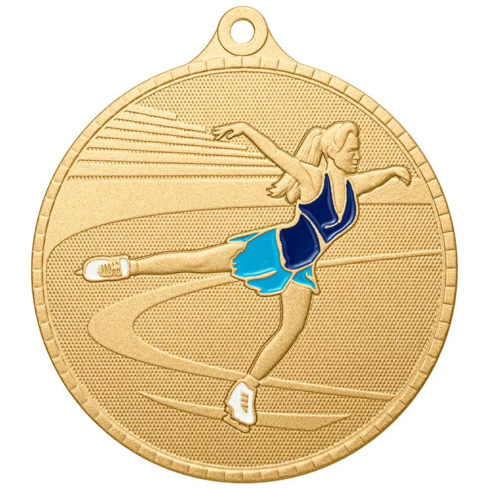 Реальное фото Медаль MZP 578-55/G женское фигурное катание (D-55мм, s-2 мм) от магазина Спортев