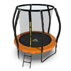 Батут DFC KENGOO II 6ft внутр.сетка, лестница, оранж/черн (183см) 6FT-BAS-BO