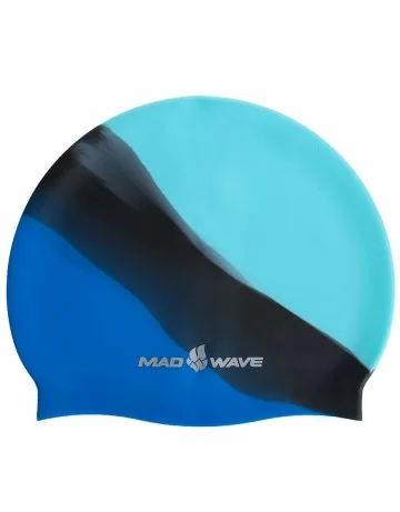 Реальное фото Шапочка для плавания Mad Wave Multi Big L navy M0531 11 2 03W от магазина СпортЕВ