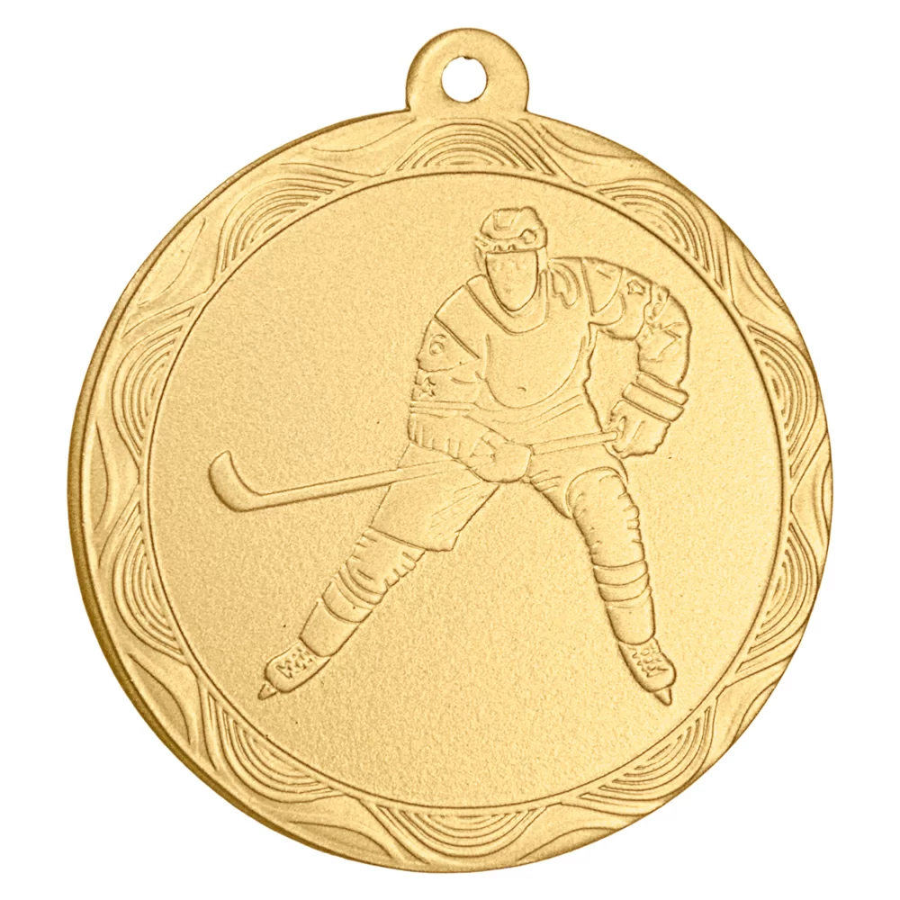 Реальное фото Медаль MZ 74-50/GM хоккей (D-50мм, s-2,5мм) от магазина СпортЕВ