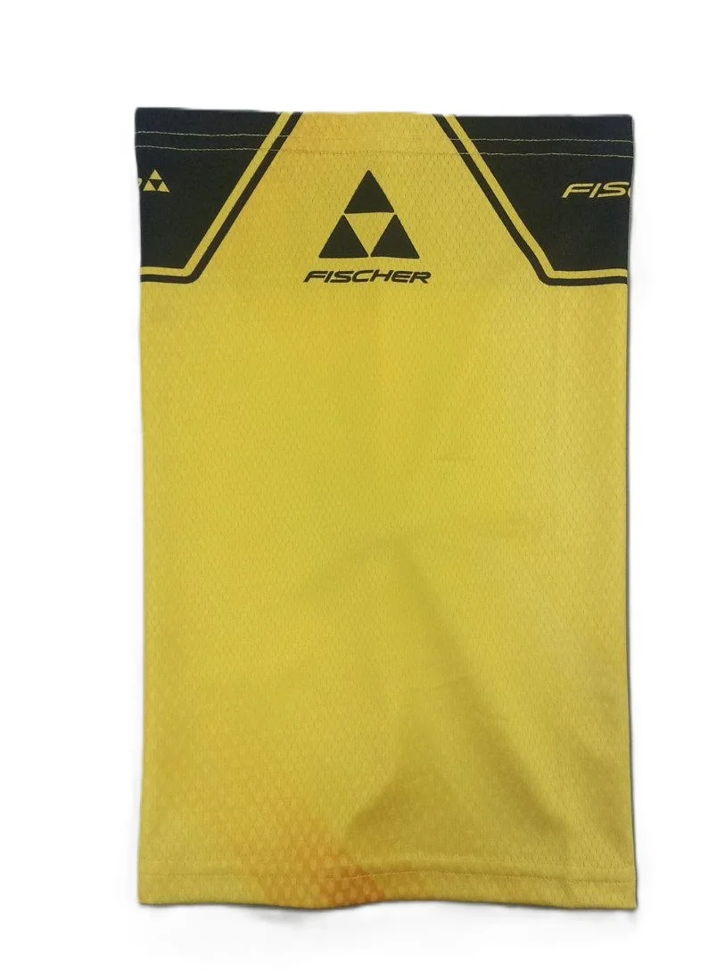 Реальное фото Шарф-труба с лого Fischer желтый от магазина Спортев