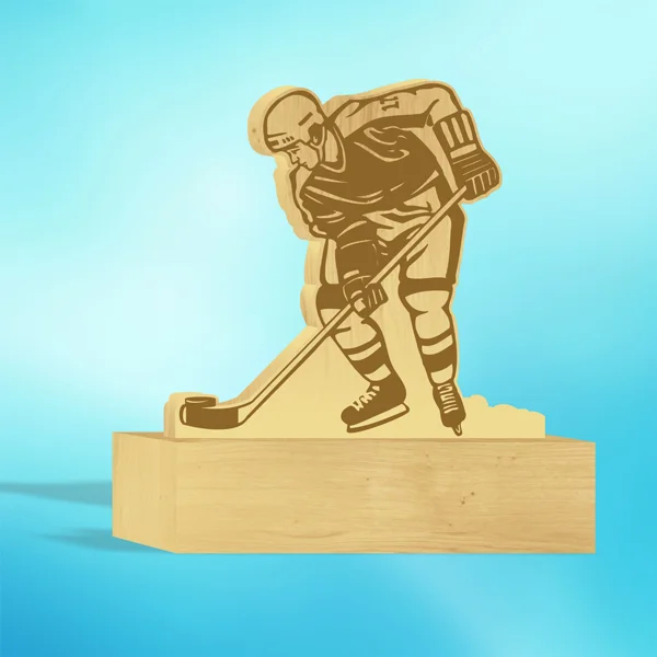 Реальное фото Приз NF006 хоккей (дерево, H-190 мм) от магазина Спортев