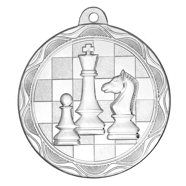 Реальное фото Медаль MZ 80-50/SN шахматы (D-50 мм, s-2 мм) от магазина СпортЕВ