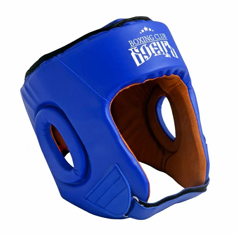 Реальное фото Шлем боксерский Боецъ BHG-22 синий от магазина СпортЕВ