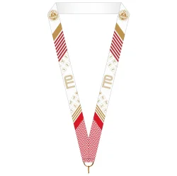 Лента для медали ГТО вид 4 красная (1-сторонняя, 25 мм)