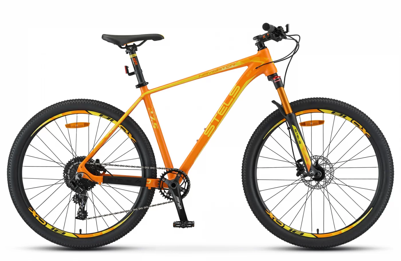 Реальное фото Велосипед Stels Navigator-770 D 27.5" (2021) оранжевый V010 от магазина СпортЕВ